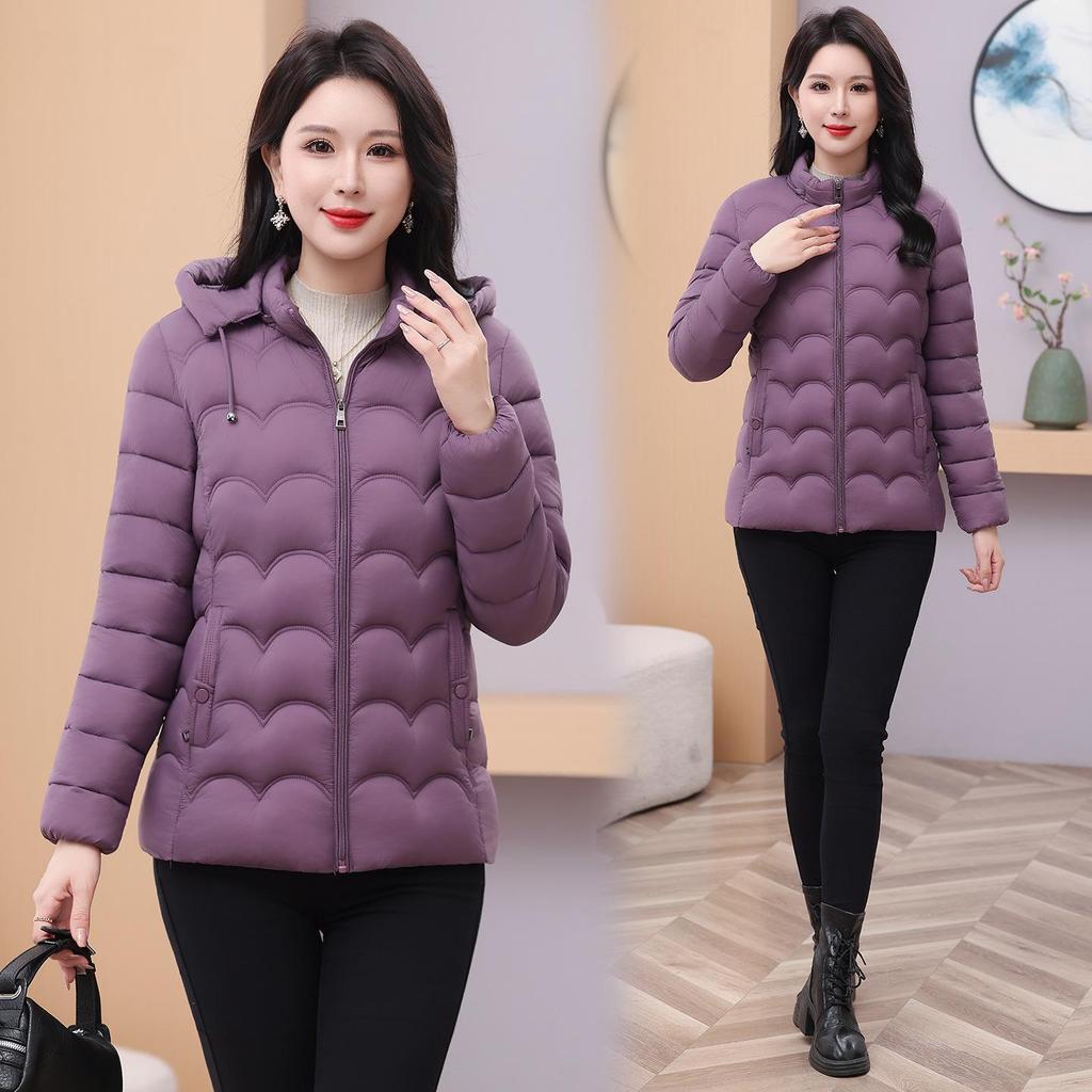 Damska Krótka Kurtka Puchowa - Lekka, Pogrubiona, Ciepła, Bawełniana Kurtka w Stylu Koreańskim