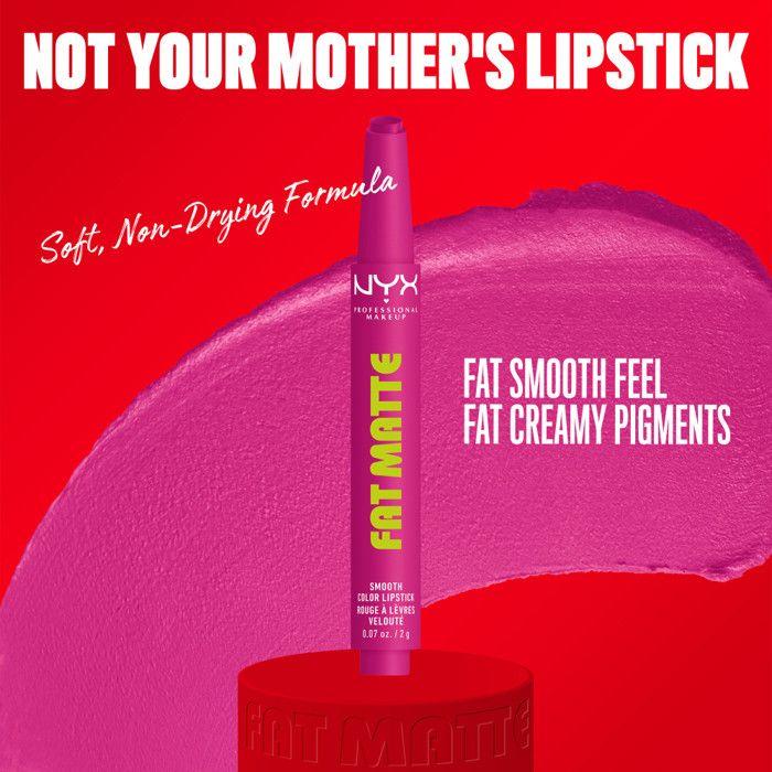 NYX Professional Makeup Fat Matte Creamy Matte Lipstick Fluffy Fuchsia