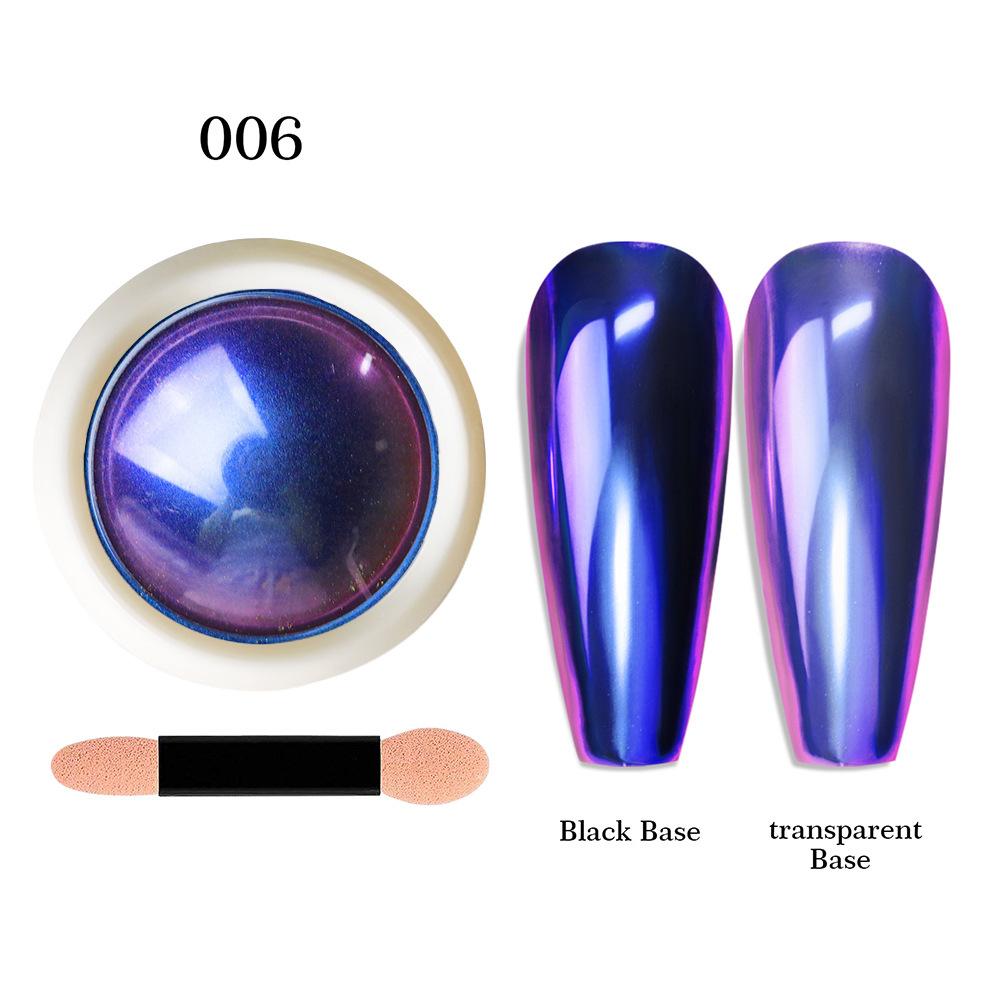 12 Colors Optical Chameleon Mirror Powder, Nail Glitter Laser Powder, DIY Nail Art Decoration Material, Shimmering Color-Shifting Effect
