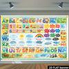 2D Preschool Educational Alphabet Poster Backdrop Photo Booth Fabric