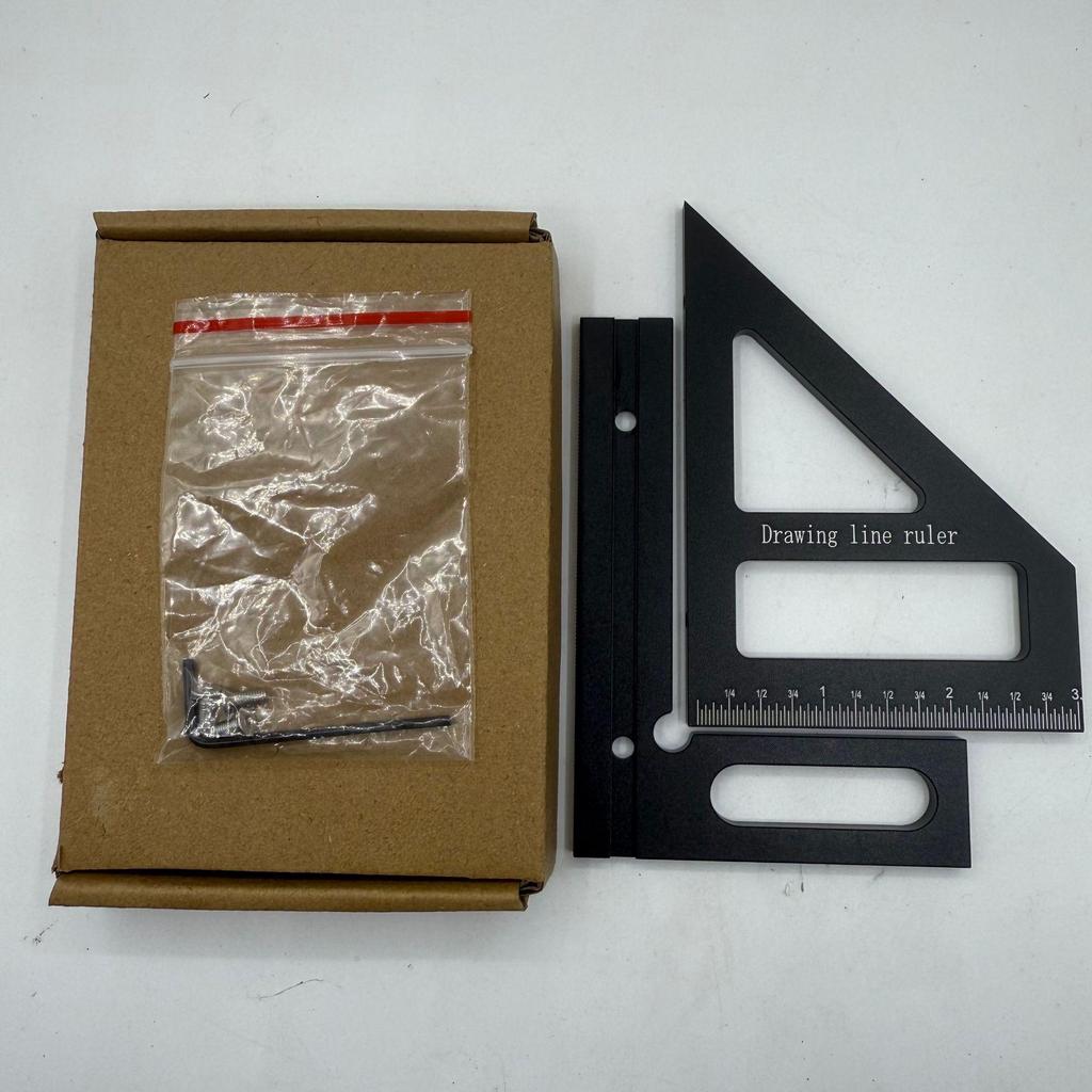 Multifunctional Aluminum Right Angle Triangle Woodworking Ruler