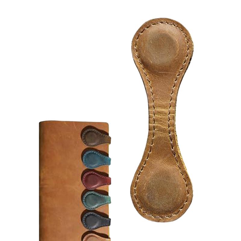 Lesezeichen aus Leder, praktische magnetische Lesezeichen, doppelseitige magnetische Schnalle, Notizbuch, Buchmarker, Seitenmarker, Clips, Geschenk