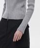 MUSINSA STANDARD WOMAN Ribbed Slim Knit Zip-Up [Two-Tone Gray]