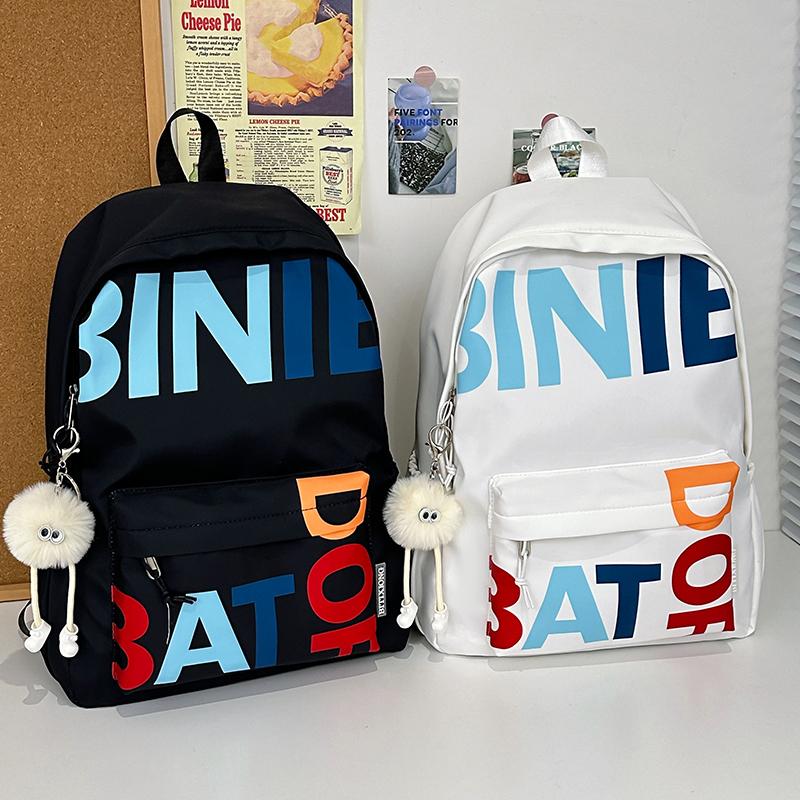 Студенческий школьный рюкзак с буквенным принтом — фото 8