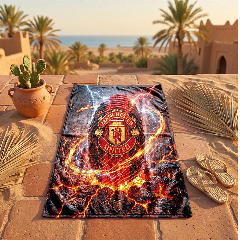 Asciugamano da Spiaggia in Microfibra con Stampa Manchester United Asciugatura Rapida Assorbente Grande Asciugamano per Spiaggia Nuoto Viaggio