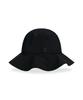 Bajal Va Curved Logo Round Frill Bucket Hat Black