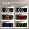 JALL 16" Large Digital Wall Mount Clock, Count Down Timer, Alarm, Big LED, RGB Color, DST, Temperature for Living Room Classroom Desk, Xmas, Birthday