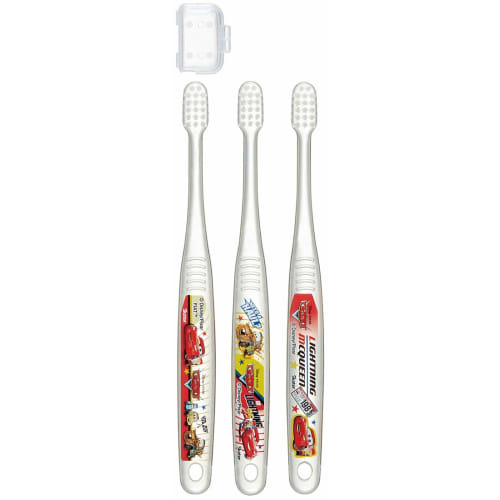 

Skater Toothbrush, for Preschoolers, Ages 3-5, Soft Clear, 3-Piece Set, Cars Design, TBCR5T