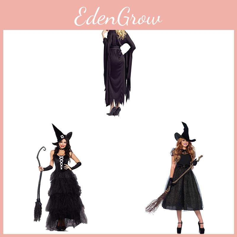 Womens Halloween Outfit Witch Cosplay Enchantress Costume Sleeveless Fancy Dress