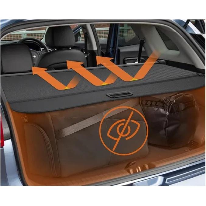 Car Rear Trunk Cargo Cover Shield Black Retractable Security Shade for Toyota Corolla Cross 2022-2025