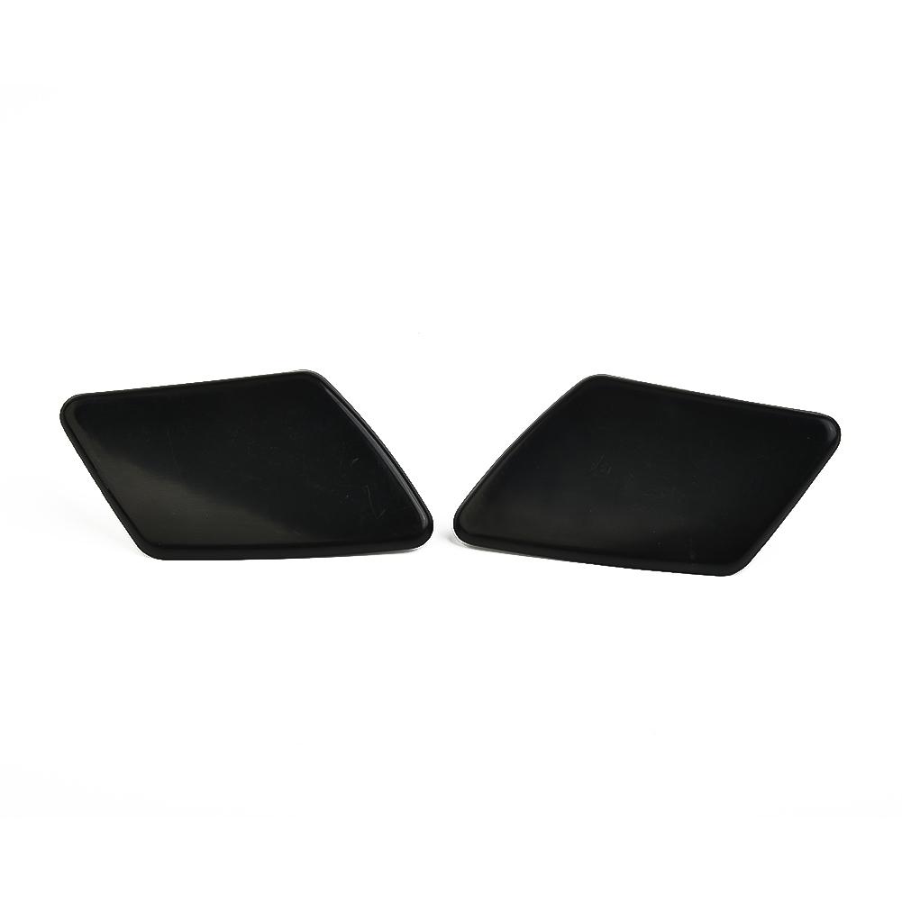 1pair Bumper Headlight Cover Plastic Black Washer Left Right Accessories