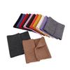 Autumn and Winter New Monochrome Wool Button Scarf Warm Elastic Striped Cuff Scarf Button Casual Neck Cover