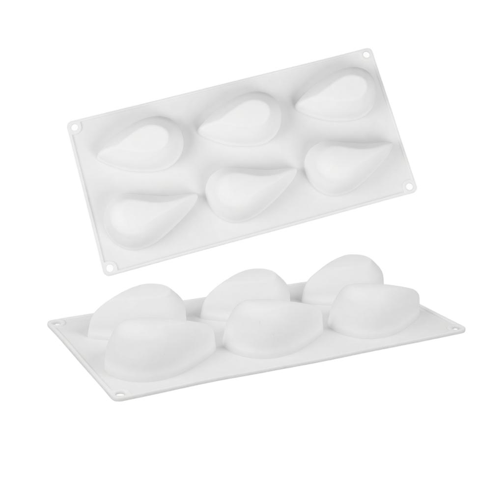 Silicone Cake Mold 8 Cavities Mousse Baking Mold Heart Shape Diamond Fruit Design Flexible Non-Stick Kitchen Tool for Dessert Making
