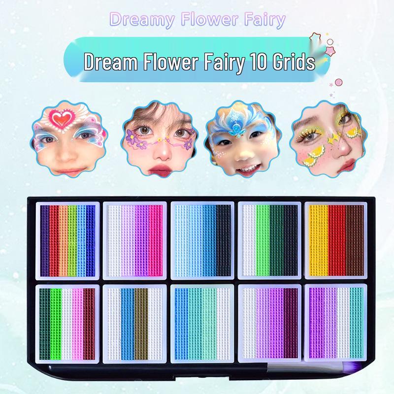 

3D Смываемый набор для рисования на лице для детей - Водорастворимые пигменты для фестивалей и комик-выставок