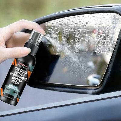 Auto Glas Anti-Beschlag Hydrophobe Beschichtung Spray 100ml, Wasserdicht Regenabweisend für Auto Spiegel & Windschutzscheibe