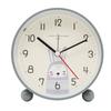 Round Cute Cartoon Animal Clock 4.5-inch Alarm Clock for Children and Students Bedside Silent Sweep Second Night Light