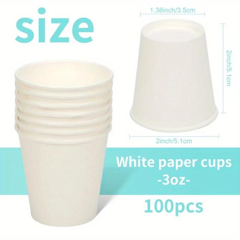 Disposable Mini Paper Cups Multipurpose Small Cups For Supermarket Tasting Party Snacks Office Coffee Drinks Candies Mouthwash