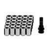 Universal 32mm Stainless Steel Extended Wheel Lug Nuts 20 Pieces Racing Car Steel Wheel Nuts M12 x 1.25 M12x1.5