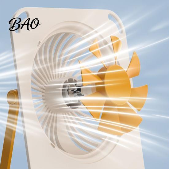 Hanging Fan for Office Portable Small Fan, Rechargeable Ultra-thin Silent Operation, with 3 Gear Desk Wind Speed Desktop Study Dormitory Outdoors Soft