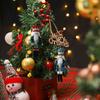 Fabric Nutcracker Soldier Pendant 19cm Red Blue Green Black Soldier Ornaments European-Style Christmas Fabric Nutcracker XMAS