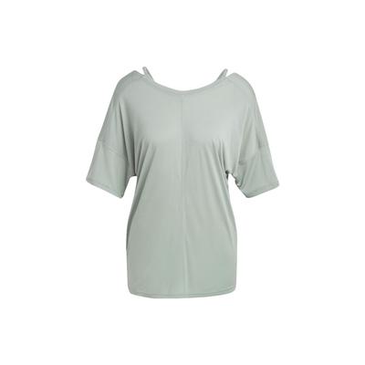Solid Color Round Neck Short Sleeve T-Shirt Women Tops Green HR5078