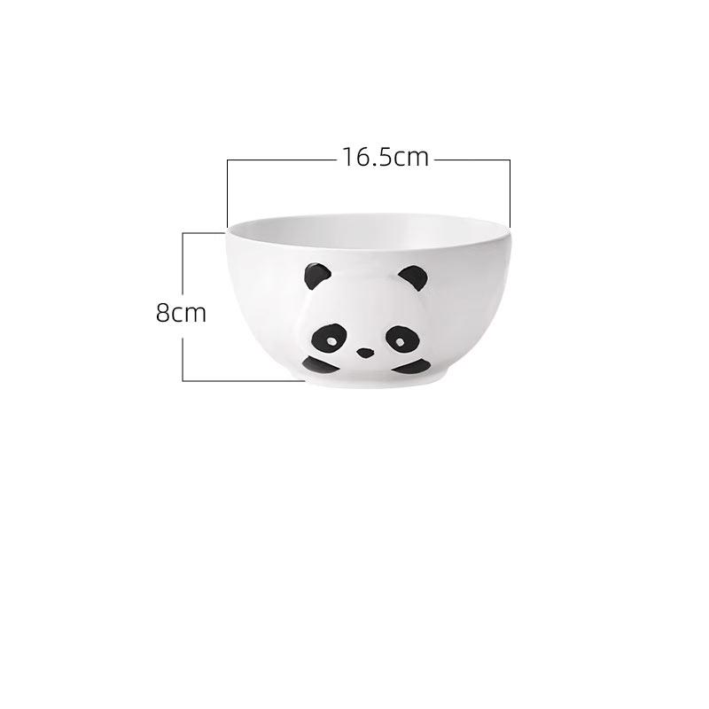 Creative Ceramic Bowls Plates Cartoon Panda Tableware Cute Cartoon Animal Bowls Plates Cups and Saucers Breakfast Plates