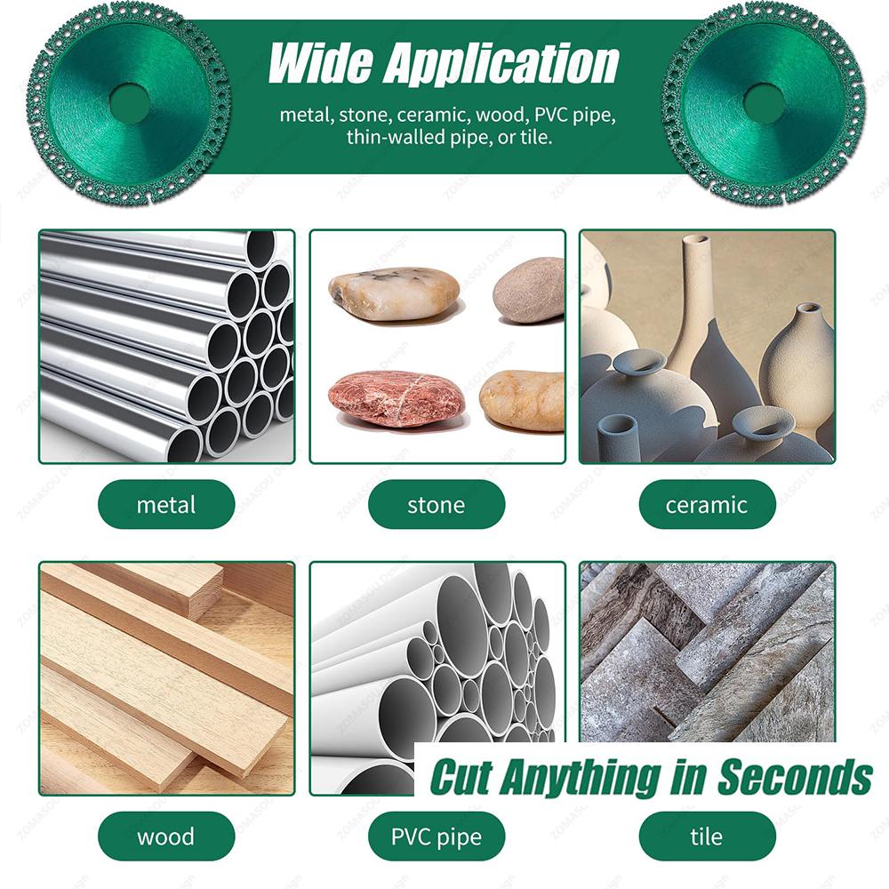 1-15Pcs Composite Multifunctional Cut Saw Blade 100/115/125mm Ultra-thin Ceramic Tile Glass Diamond Cut Disc For Angle Grinder