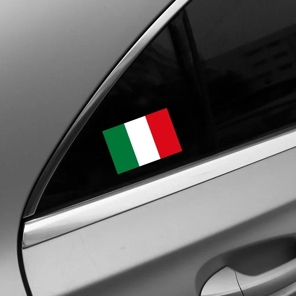 2 sets Italy Flag Three-color Sticker Strip Italian Decal Decor Set Vinyl Badge Bright Color Universal Sticker Auto Styling Accessories