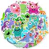 50PCS Cartoon Cute Bacteria Monster Sticker Decals Luggage Travel Skateboard Laptop Phone Water Cup Ipad Sticker