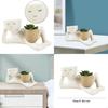 Human Shaped Plant Pots Artificial Succulents Plant Room Decorative X3UC
