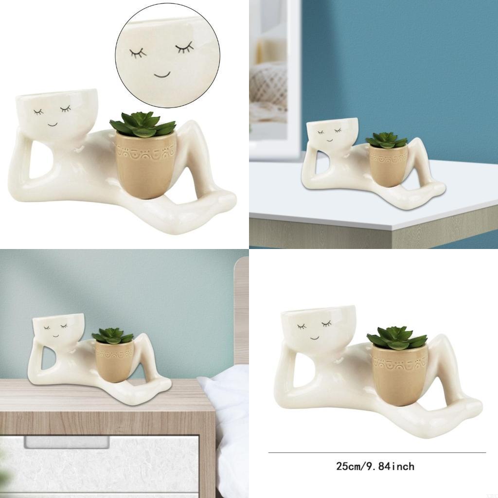 

Human Shaped Plant Pots Artificial Succulents Plant Room Decorative X3UC China Mainland