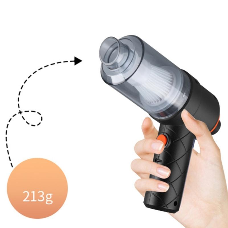 Small Wireless Auto Vacuum Tool with Strong Suction Vehicle Dusts Blower Powerful & Small for Efficient Cleaning
