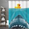 Shark Shamrock Shower Curtain, Bathroom Decorative Shower Curtain, Waterproof Shower Curtain with Hooks