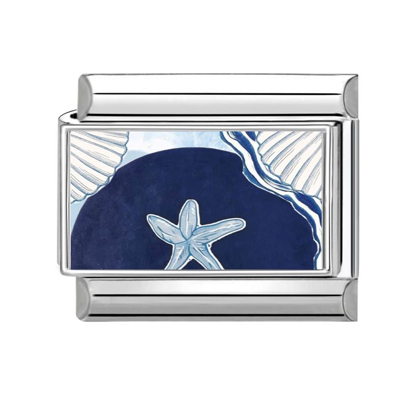New Deep Sea Fish Ship Starfish Shell Crab Conch Italian Charm Links Fit 9MM Stainless Steel Bracelet Women Men DIY Making Gift