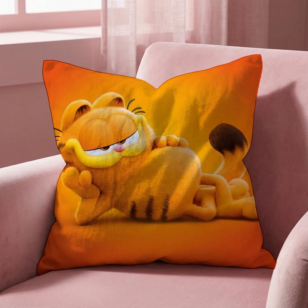 Garfield Cushion Cover MultiScene Pillow Cover for Home Car Reversible Soft Durable for Daily Use