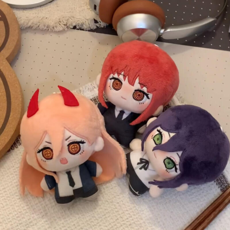 Anime Chainsaw Man Q Version Makima Character Plush Doll Keychain Stuffed Toy Gift