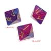 3 Pcs Polyhedral Rune Dice Acrylic 8-Sided Astrological Dice Table Game Dice with for Sharp Edges and Beautiful Inclusio