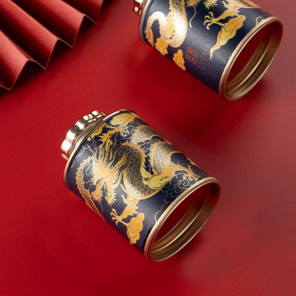 Mini Empty Tea Tin Can Paper Tea Canister Sealed Jar Storage Jar  Tea-leaves Packaging