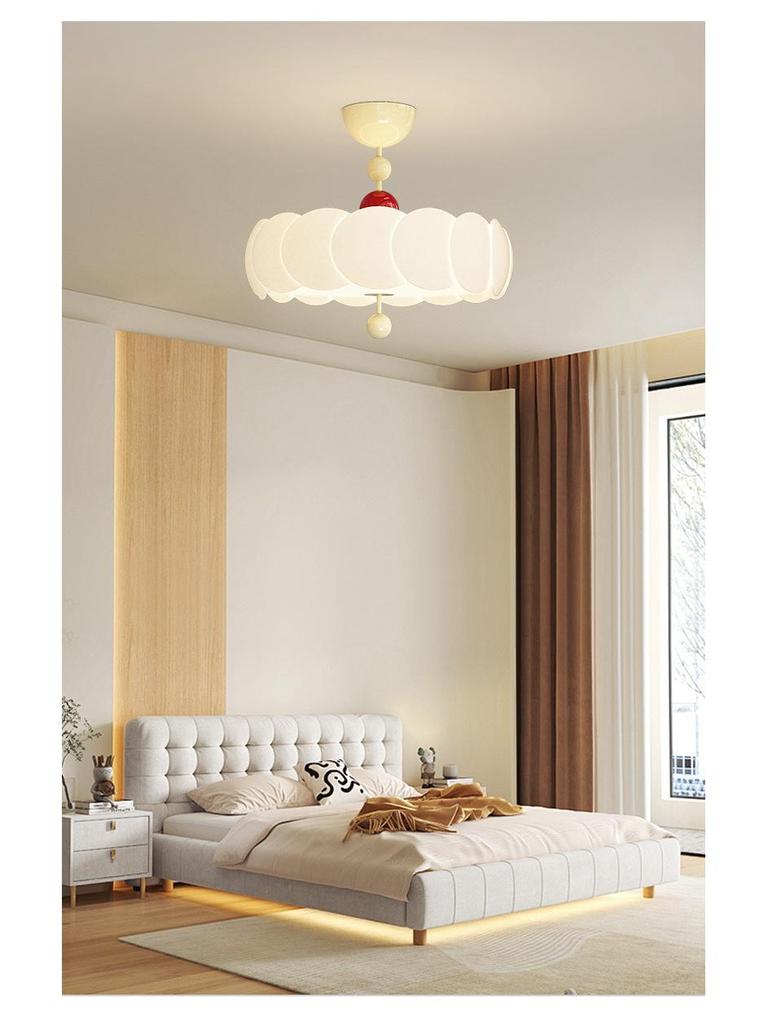 French Medieval Style Cream Ceiling Lamp for Master Bedroom & Children's Study - Full Spectrum Eye Protection