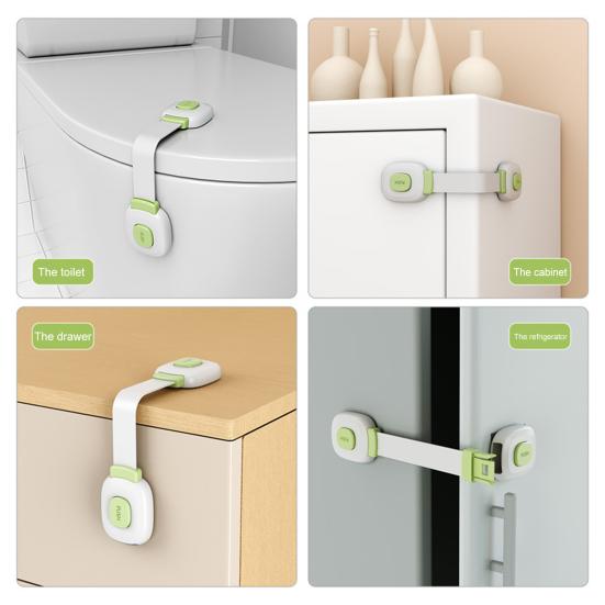 2Pcs Wear-resistant Practical Good Multipurpose Baby Safety Cupboard Locks Furniture Latches Furniture Strap Latches