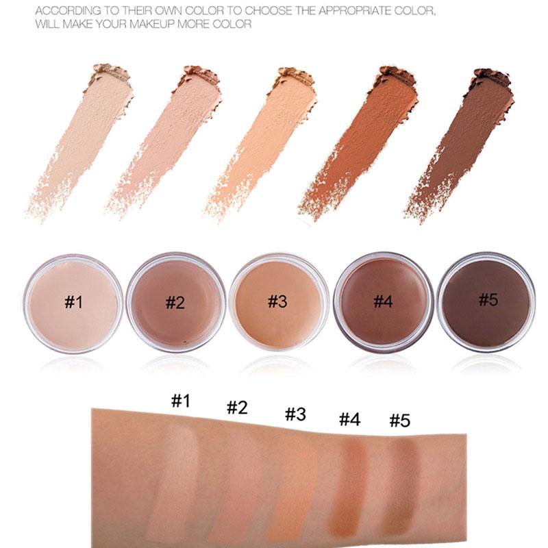 Professional 5 Color Concealer Palette for Dark Circles Wrinkles Natural Coverage Creamy Texture Universal Skin