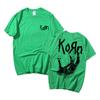 Awesome Singer Rock Band Korn Graphic T-shirt Harajuku Streetwear Men's Novelty Cotton Tshirt Men Short Sleeve Man Casual Tees