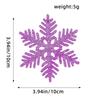 10CM Plastic Snowflake Christmas Tree Decorations - Hollow Powdered Snowflake Pendants