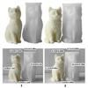 Silicone Crafting Mold Candle Moulds Resin Art Moulds Sitting Cats Shape Craft Molds Candle Making Molds for Hand-Making