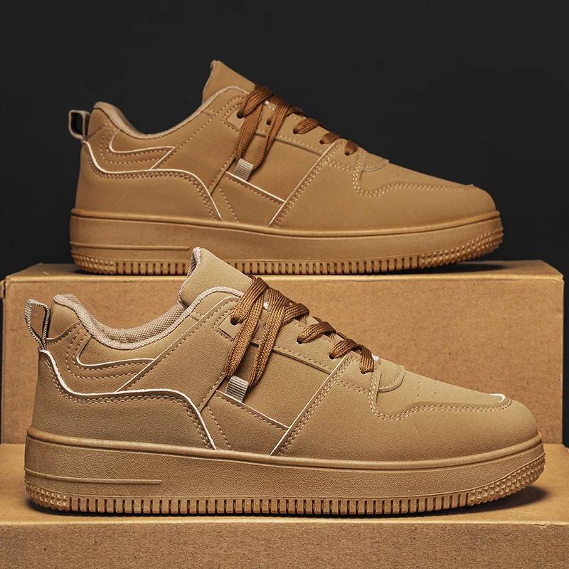 Herren Freizeitsneaker mit flachem Boden Outdoor Weich Bequem Jugend Laufschuhe Atmungsaktive Studenten Board Schuhe Zapatillas Hombre