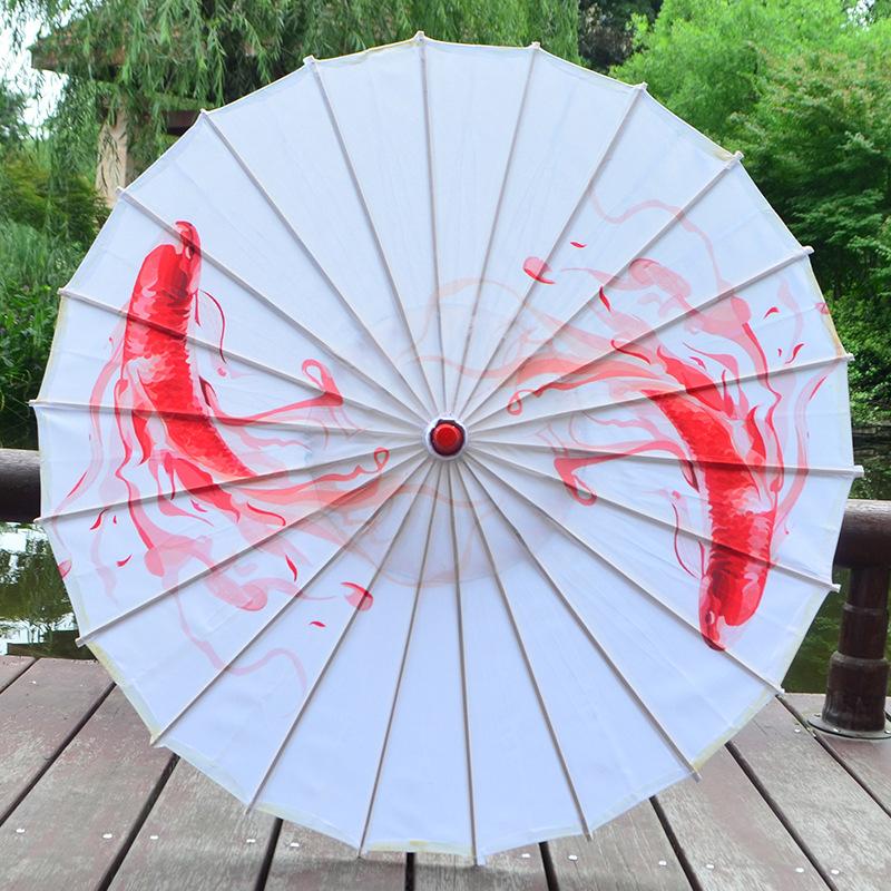 

Японский зонтик от солнца, китайский танцевальный зонт, ветрозащитный зонтик, женский фея, древний Ханфу, реквизит для косплея, УФ-солнце, масляный бумажный зонт