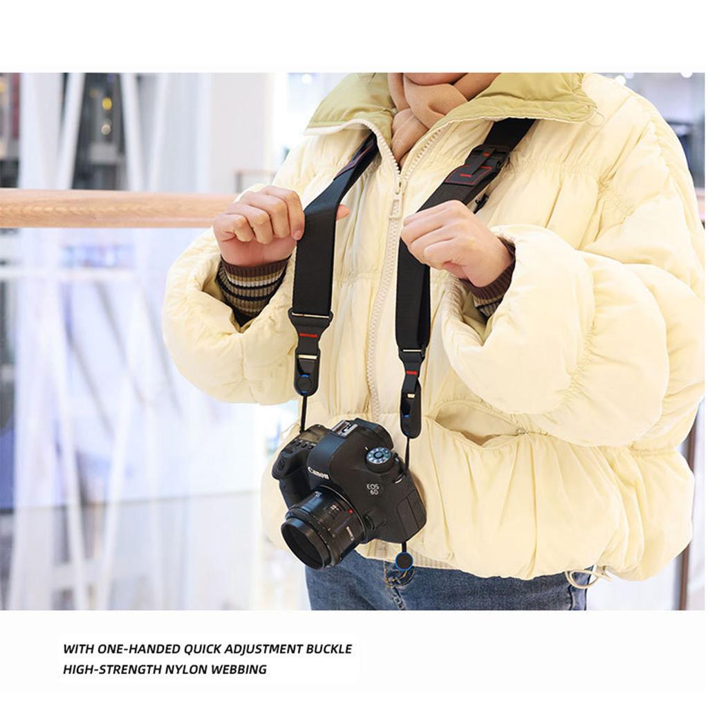 Shoulder Neck Strap for SLR DSLR and Mirrorless Cameras Universal Nylon Lanyard Quick Release Photographers Camera Belt