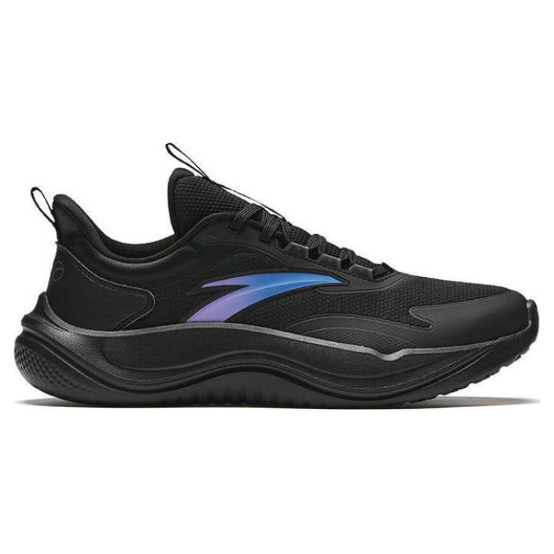 Anta Cushioning Breathable Lightweight Rebound Low top Running Shoes Men's Black Sneakers 912427701Q-3