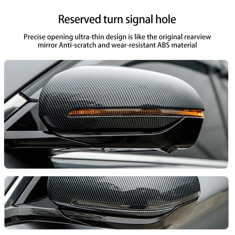 Car Rear View Side Mirror Cover Trim For BYD Song Plus EV 2023 Bright Black Rear View Mirror Cover Anti-scratch Song