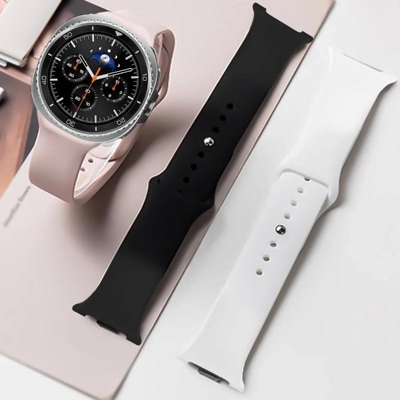 Silicone Band For Samsung Galaxy Watch 8 40mm 44mm 8 Classic 46mm Sports Wrist Bracelet Correa For Galaxy Watch 8 Watchbands